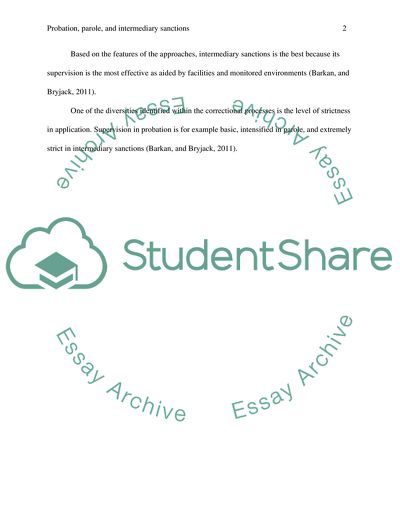Probation, Parole, and Intermediate Sanctions