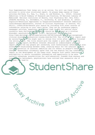 Internet Addiction and Its Effect on People Behavior