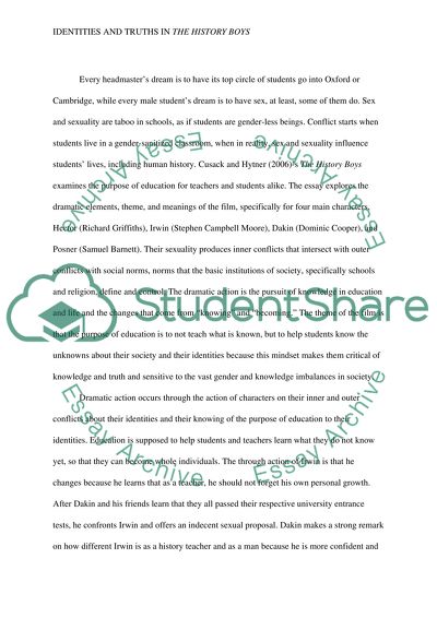 The History Boys by Cusack and Hytner