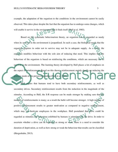 Hulls Systematic Behaviourism Theory