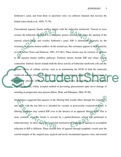 Effects of Hypotony after Glaucoma Surgery