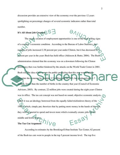 Bill Clinton and George W. Bushs Economic Policies