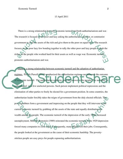 Economic Turmoil and Risk of War