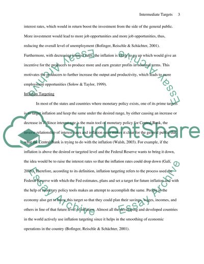 Intermediate targets