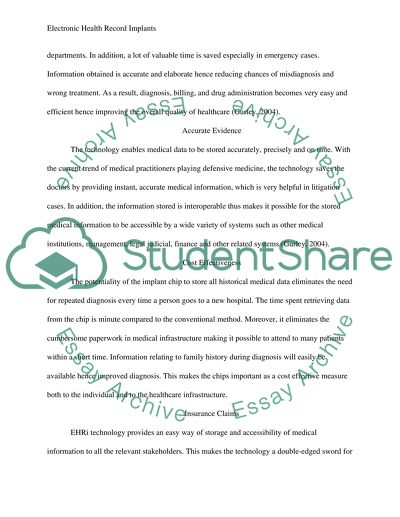 Electronic Health Record Implants