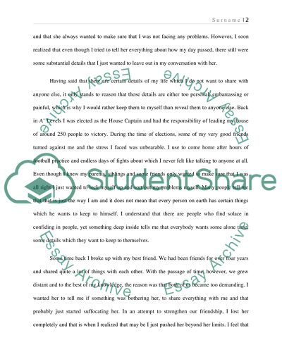 I Believe that Everone Needs Some Breathing Space