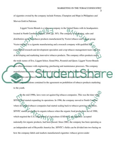 Marketing System in the Tobacco Industry