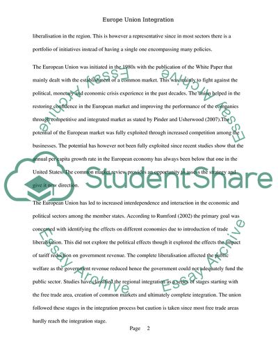 European Union Economic Integration