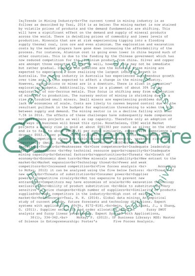 Trends in Mining Industry