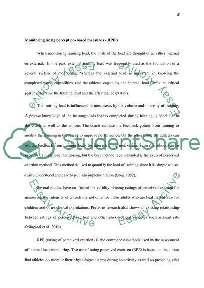 Internal Training Load Monitoring Using Perception-Based Measures