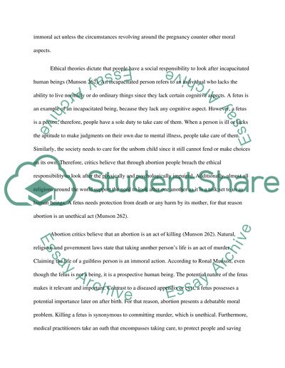 Why abortion is immoral marquis quizlet picture