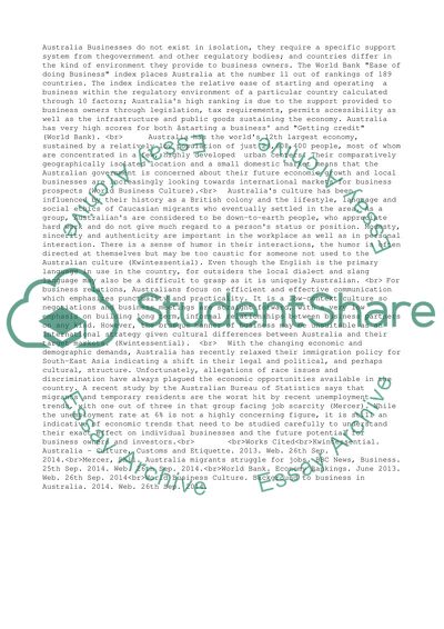 Major Info about Australia