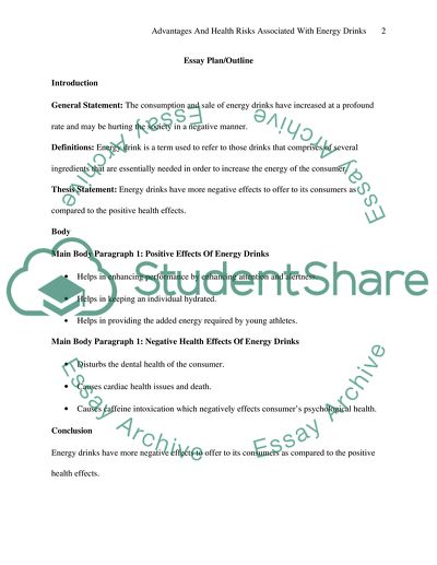 Advantages and Health Risks Associated with Energy Drinks