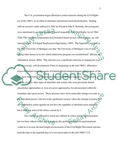 Should affirmative action for colleges and universities be continued