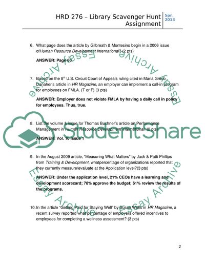 Library Scavenger Hunt