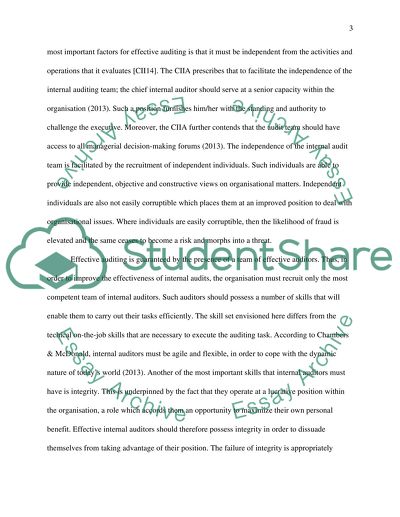 Internal Auditing for Success of an Organization