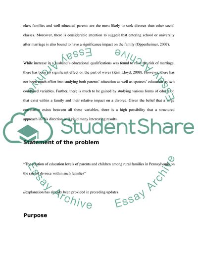 Social Factors that Relate to Divorce