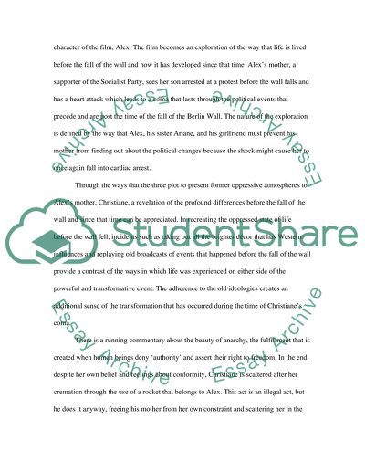 Goodbye Lenin and La Haine - Discussions of Social Issues Post-Socialist Germany