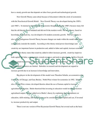 Economics Economic Growth Models