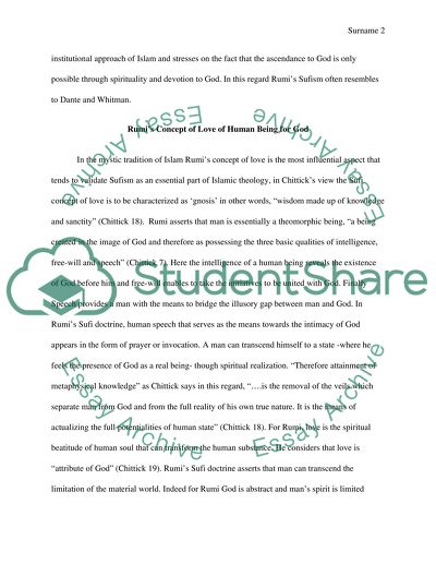 Non-Violence, Tolerance and Love: Aspects of Rumis Influence