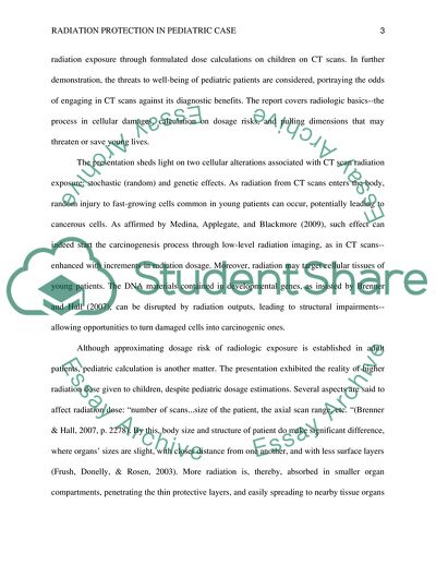 Radiation Protection in Pediatric Case