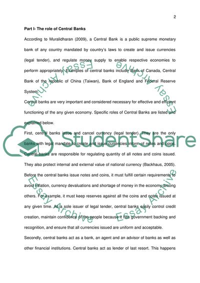 The Role of Central Banks in Economics