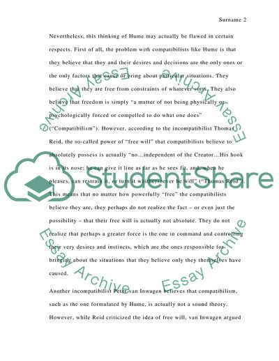 Incompatibilism, Determinism, Meditations