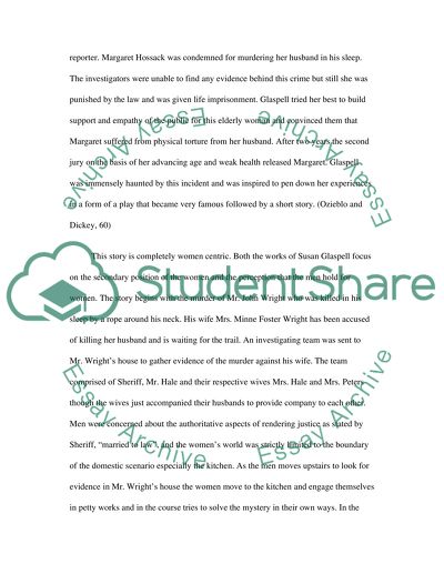 Trifles and A Jury of Her Peers by Susan Glaspell