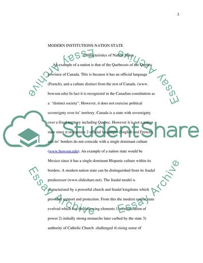 Modern Institutions-Nation States