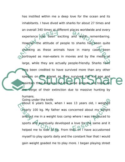 swimming with sharks essay