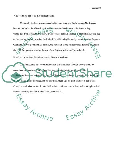 The Approach to the Task of Reconstruction of President Andrew Johnson