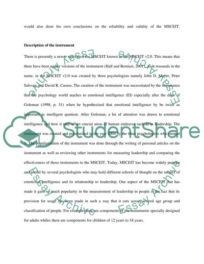 Comparing measures of emotional intelligence