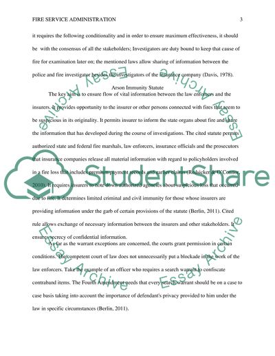 Fire service administration