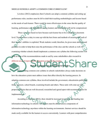 Should Schools Adopt a Common Core Curriculum