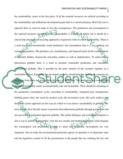 Innovation and Sustainability