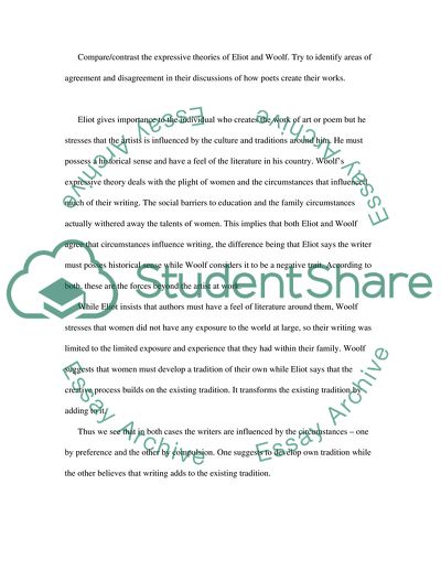 Literature theory: arnold, woolf, and eliot