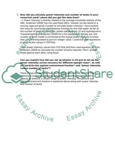 Characterization of Bubble Size and Gas Hold up in OBCs