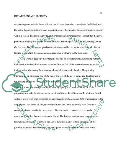 Dubai ECONOMIC SECURITY