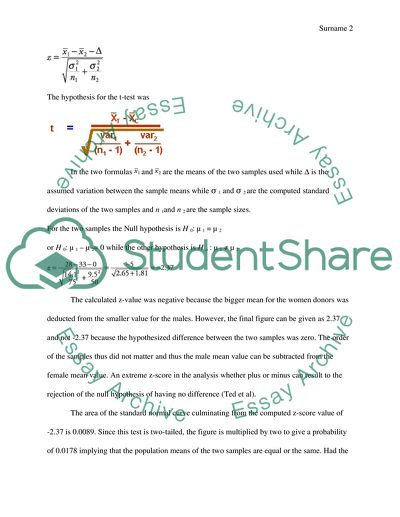 Z / T Statistic Tools in Comparing Means
