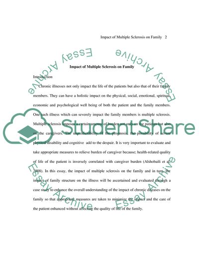 Impact of Multiple Sclerosis on Family