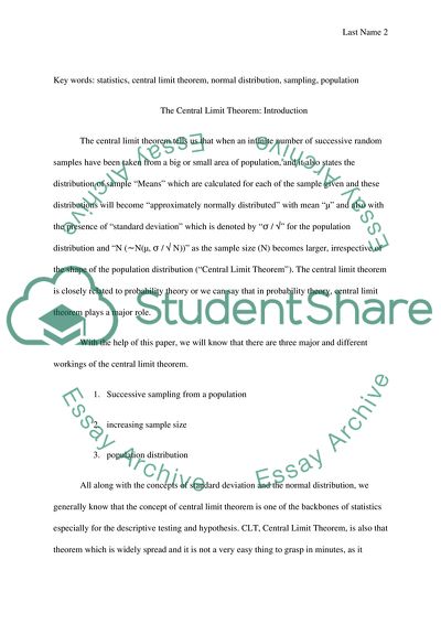 The Central Limit Theorem