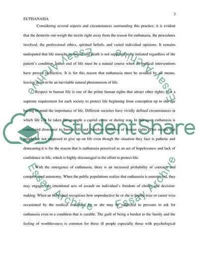 Why Euthanasia Is Unethical