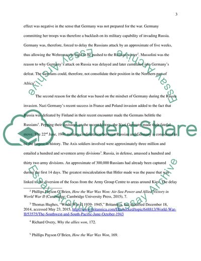 Why was the Axis Defeated in the WWII and Why did it Take so Long