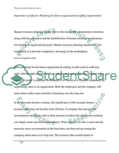 Planning and Recruitment