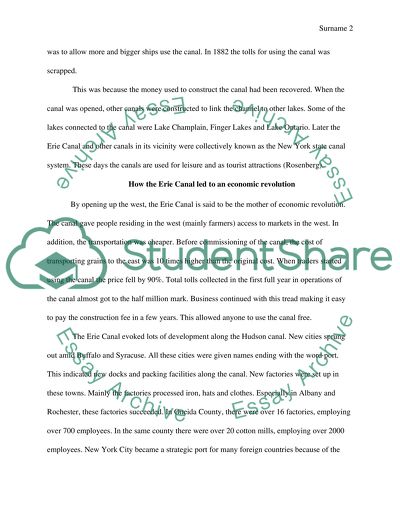 The Erie Canal and its effects