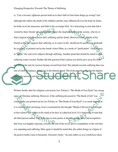 Changing Perspective Towards The Theme of Suffering