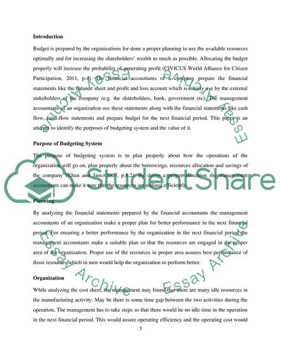 importance of budgeting essay