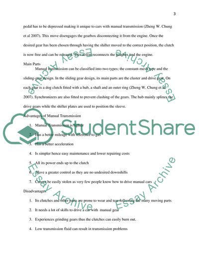 Comparison between Manual Gear and Automatic Gear