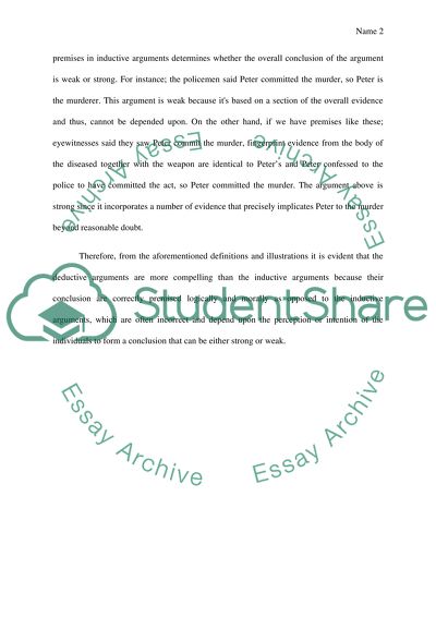 Deductive and Inductive Arguments