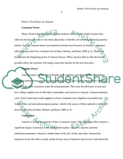 5 Porter's Five Forces on Amazon